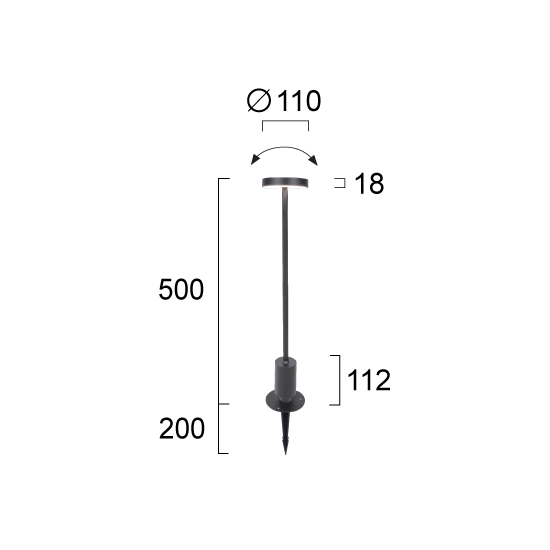 Lampa stojąca zewnętrzna ORVIETO LNV0003334 Lunaveri