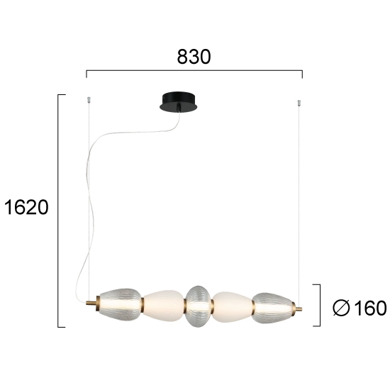 Lampa wisząca CRISTALLO LNV0004034 Lunaveri