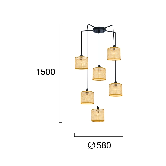 Lampa wisząca ROTO LNV0005724 Lunaveri