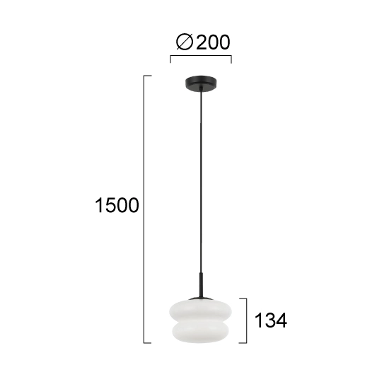 Lampa wisząca PESA LNV0006434 Lunaveri