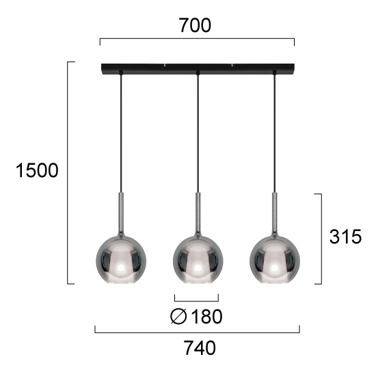 Lampa wisząca PIAVE LNV0011534 Lunaveri