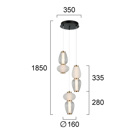 Lampa wisząca CRISTALLO LNV0014034 Lunaveri