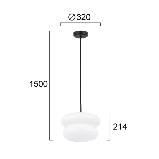 Lampa wisząca PESA LNV0016434 Lunaveri