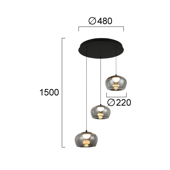 Lampa wisząca ARBOREA LNV0019334 Lunaveri