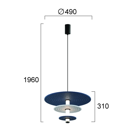 Lampa wisząca ISEO LNV0022234 Lunaveri