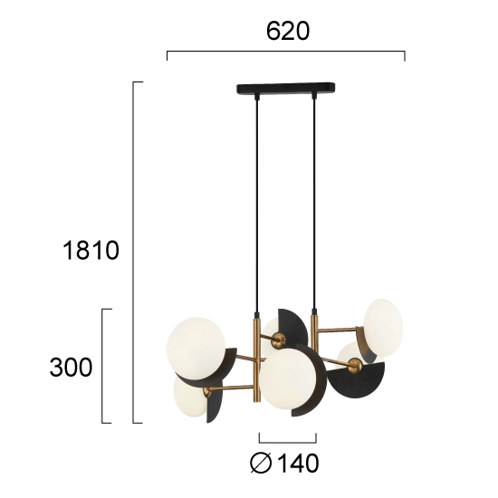 Lampa wisząca ZIRELLA LNV0022924 Lunaveri