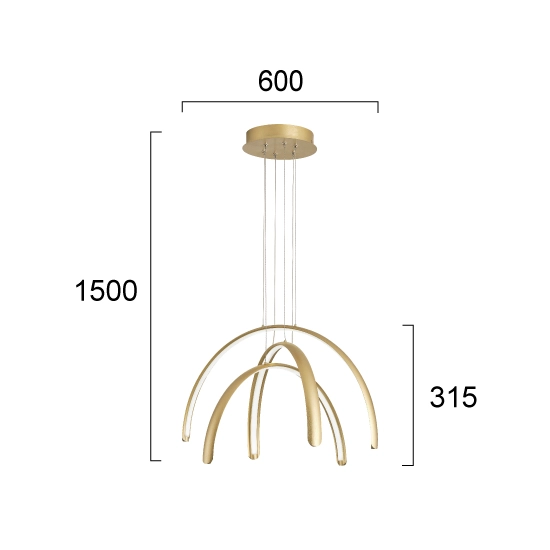 Lampa wisząca VEZIA LNV0023034 Lunaveri