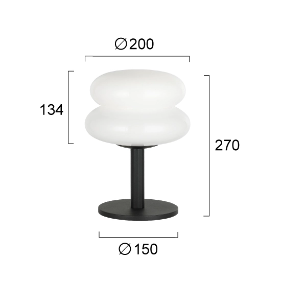 Lampa stołowa PESA LNV0026434 Lunaveri