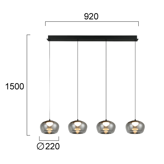 Lampa wisząca ARBOREA LNV0029334 Lunaveri
