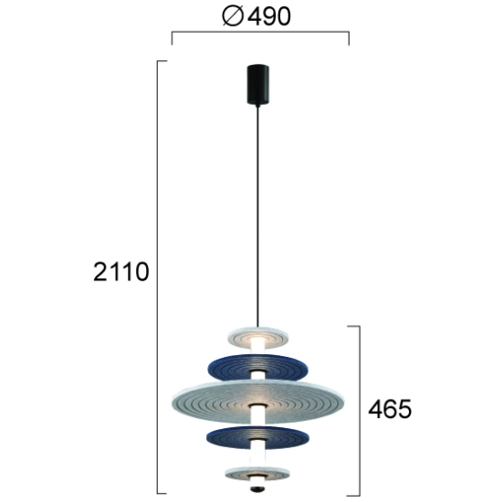 Lampa wisząca ISEO LNV0032234 Lunaveri