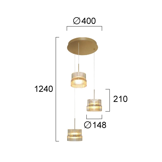 Lampa wisząca GALLURA LNV0036434 Lunaveri