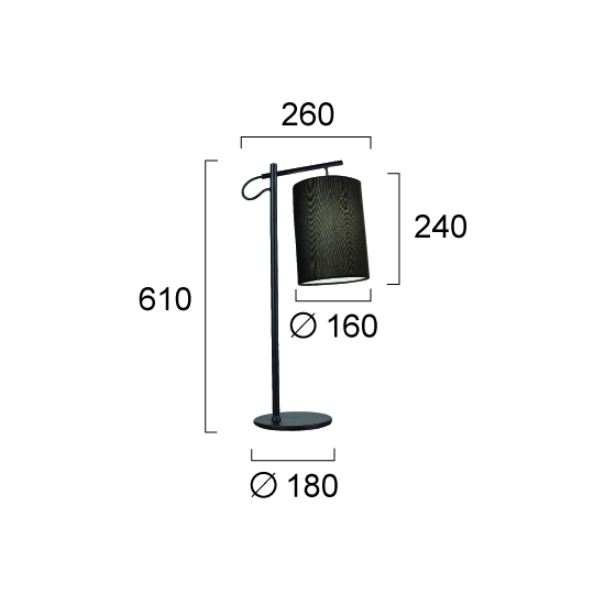 Lampa stołowa OLMO LNV0038034 Lunaveri