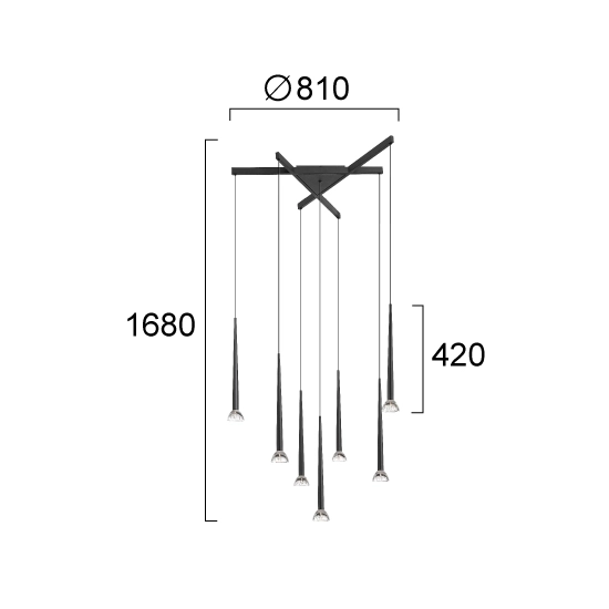 Lampa wisząca COMO LNV0045234 Lunaveri