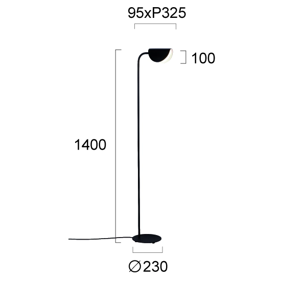 Lampa podłogowa CIDIO LNV0048424 Lunaveri