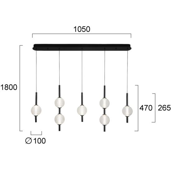 Lampa wisząca MILAZZO LNV0050334 Lunaveri