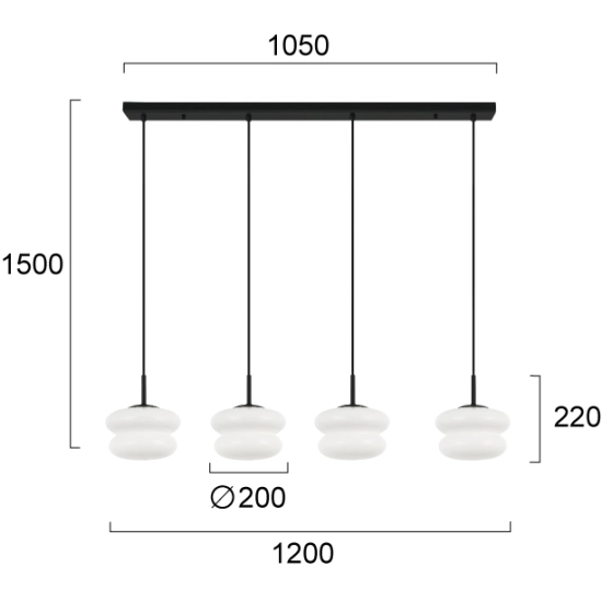 Lampa wisząca PESA LNV0053534 Lunaveri