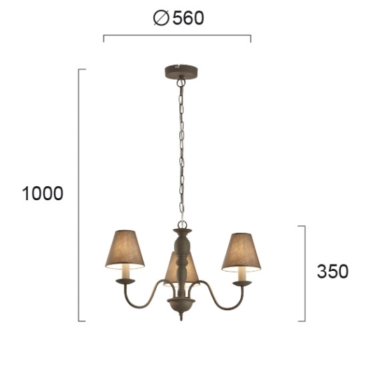 Lampa wisząca LUVELO LNV0053614 Lunaveri