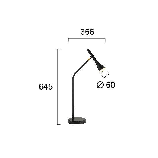 Lampa stołowa FICO LNV0053824 Lunaveri