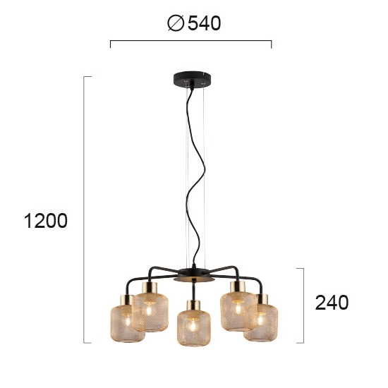 Lampa wisząca VIESTIA LNV0055614 Lunaveri