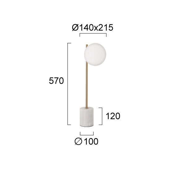 Lampa stołowa LERICI LNV0055924 Lunaveri