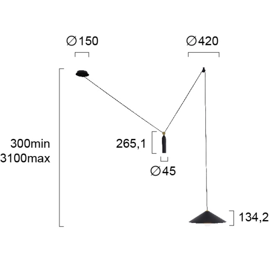 Lampa wisząca LEVA LNV0058524 Lunaveri