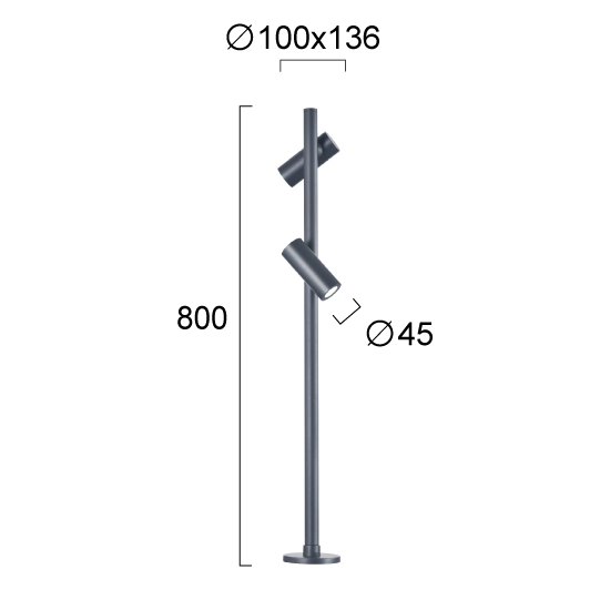 Lampa stojąca zewnętrzna GAUDIO LNV0059434 Lunaveri