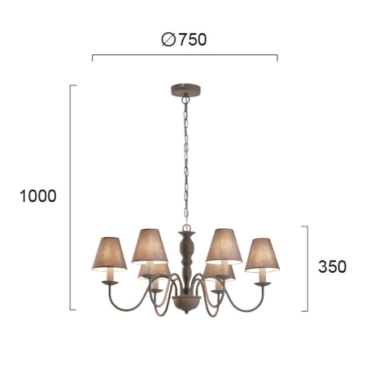 Lampa wisząca LUVELO LNV0063614 Lunaveri