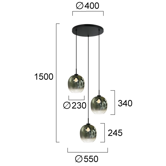 Lampa wisząca MODI LNV0065434 Lunaveri