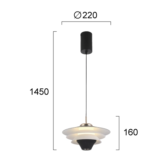 Lampa wisząca LEDRAR LNV0068034 Lunaveri