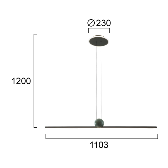 Lampa wisząca PANAREA LNV0068434 Lunaveri