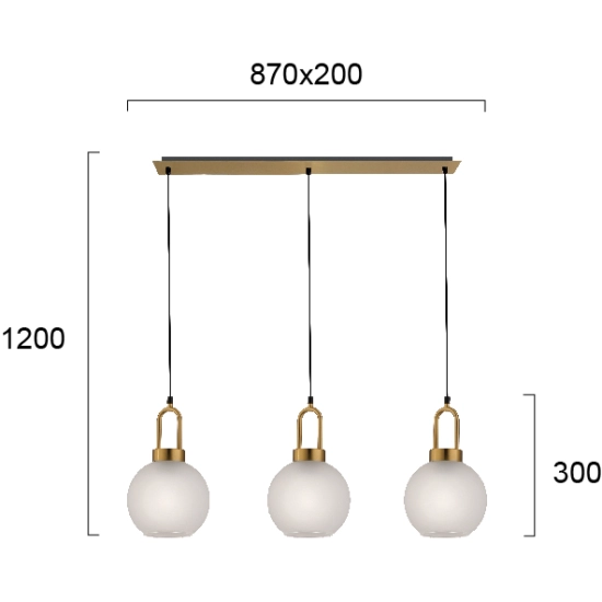 Lampa wisząca TRE LNV0069424 Lunaveri