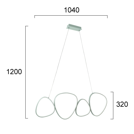 Lampa wisząca BELLUNA LNV0071034 Lunaveri