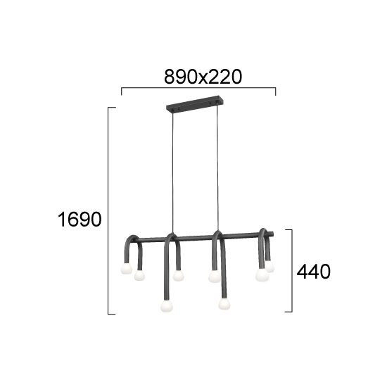 Lampa wisząca FORTE LNV0074234 Lunaveri