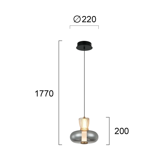 Lampa wisząca LARO LNV0076234 Lunaveri