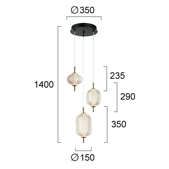 Lampa wisząca LIVENZA LNV0077924 Lunaveri