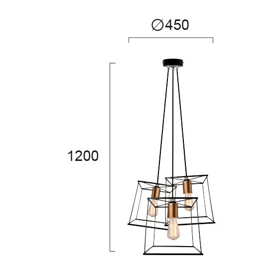 Lampa wisząca CUNEO LNV0078314 Lunaveri