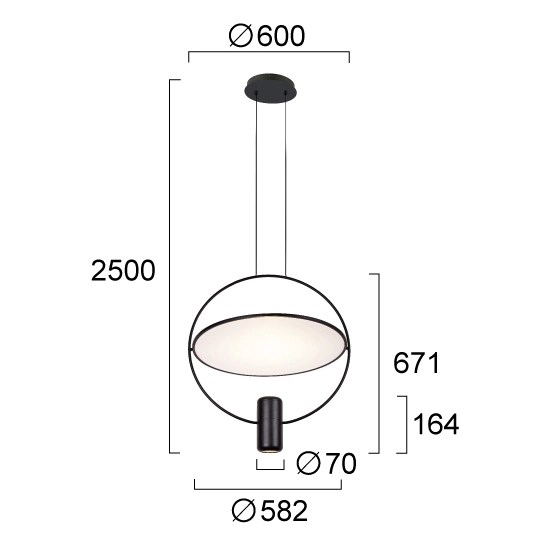 Lampa wisząca MONO LNV0079134 Lunaveri