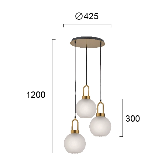 Lampa wisząca TRE LNV0079424 Lunaveri