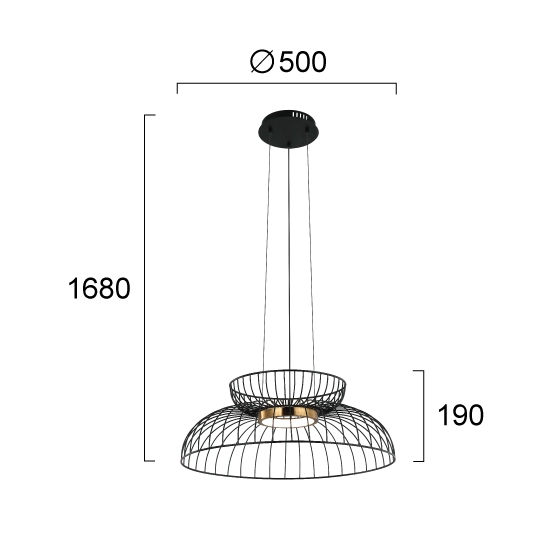 Lampa wisząca VOLTURNI LNV0083034 Lunaveri