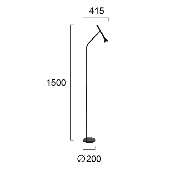 Lampa podłogowa FICO LNV0083824 Lunaveri