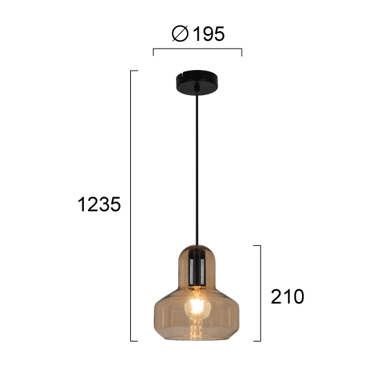 Lampa wisząca LERO LNV0085924 Lunaveri