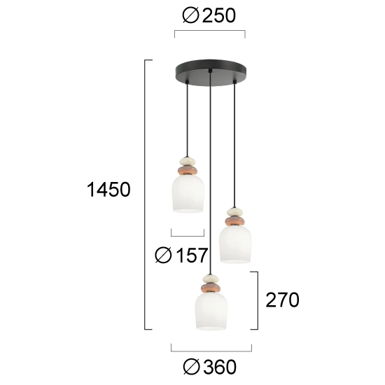 Lampa wisząca TRIESTO LNV0086434 Lunaveri
