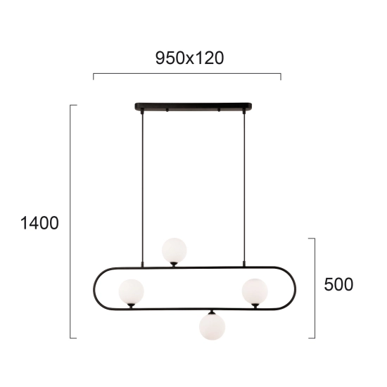 Lampa wisząca LAZZA LNV0089224 Lunaveri