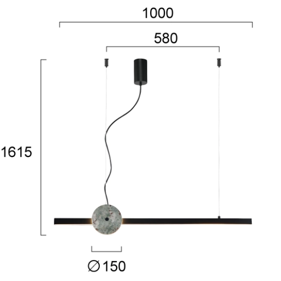 Lampa wisząca MERIGGIA LNV0090034 Lunaveri