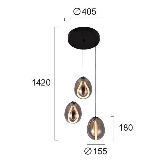 Lampa wisząca FATA LNV0091134 Lunaveri