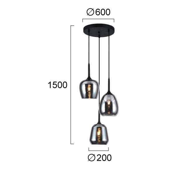 Lampa wisząca AMVERO LNV0092134 Lunaveri