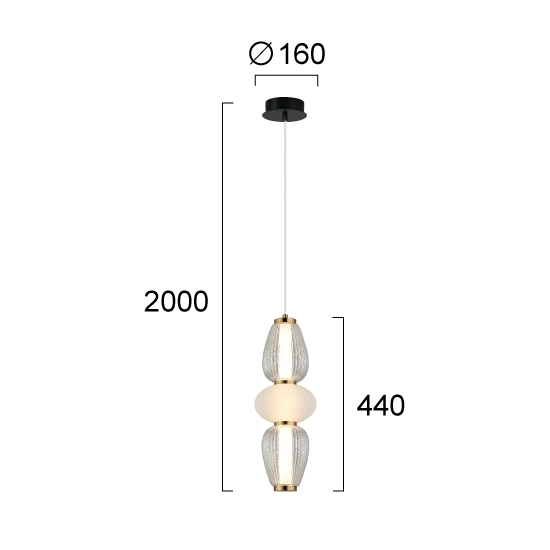Lampa wisząca CRISTALLO LNV0093034 Lunaveri