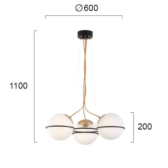 Lampa wisząca CAGLIA LNV0093903 Lunaveri