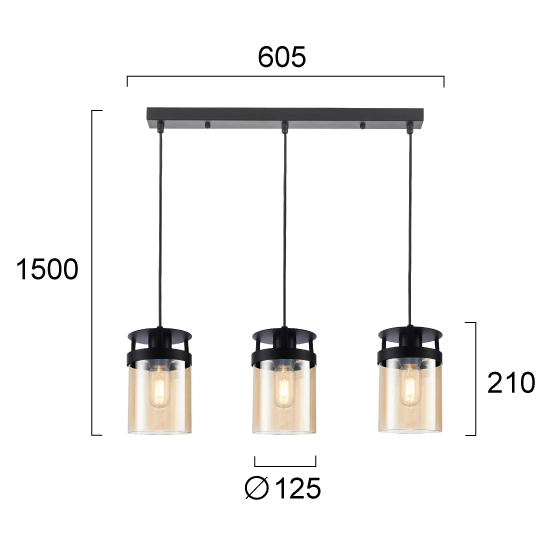 Lampa wisząca SPELLO LNV0094034 Lunaveri