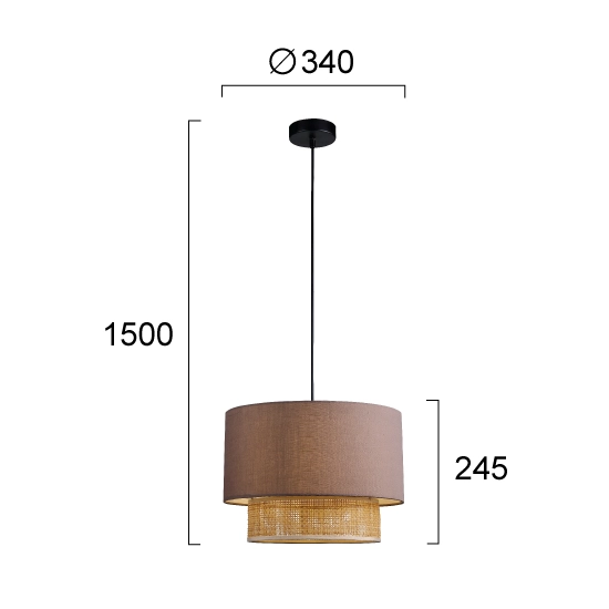Lampa wisząca CAME LNV0095034 Lunaveri